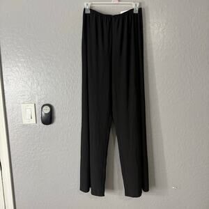 NWT Alex Evenings Women's Matte Jersey Straight Leg Pants, Black, S